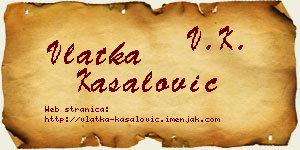 Vlatka Kasalović vizit kartica